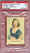 1952 Dutch Gum Card "C" Set #C8 SHIRLEY TEMPLE Child Actress Movie Star PSA 5