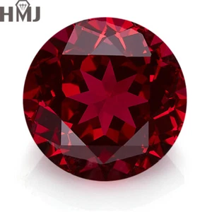 Lab Grown Ruby Loose Ruby for Jewelry Making Red Corundum Round Cut VVS1 AGL - Picture 1 of 23