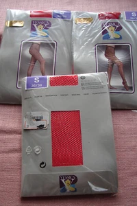 3 X LYCRA SENSATION FEINSTRUMPHOSE PANTY NETZ ROT GR:S 36/38 SEXY NEU IN OVP - Bild 1 von 5