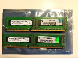 Micron MT16JTF25664AZ-1G4G1 4GB (2x2GB) PC3-10600U-9-11-B0 DDR3-1333MHz DIMM Mem - Picture 1 of 2