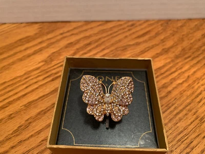 Anillo elástico talla única mariposa monet muy bonito con pedrería Foto 1 de 4
