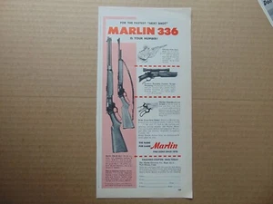 1955 MARLIN 336 For The Fastest Next Shot vintage art print ad - Picture 1 of 1