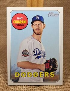 2018 Topps Heritage Tony Cingrani Baseball Card #520 Dodgers FREE S&H A6
