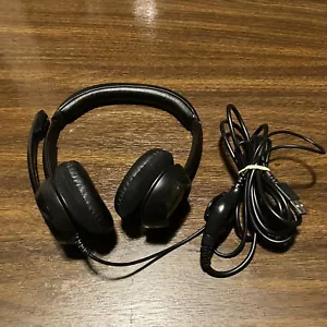 Logitech H390 USB Black Computer Headset Left-Side Mic w/ Volume Control No Box - Picture 1 of 9