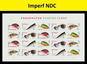 US 5961a-5965a 5965c Freshwater Fishing Lures imperf NDC sheet 20 MNH 2025 - Picture 1 of 1