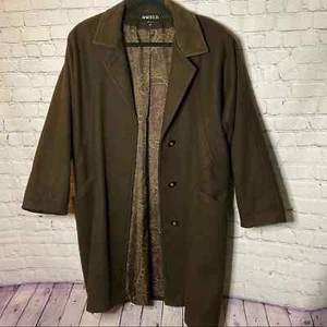 Jofeld Wool Vintage Brown Oversized Trench Coat M - Picture 1 of 4