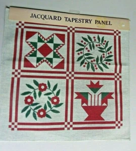 Pannello arazzo jacquard "Country Quilt" cuscini telaio appeso a parete 18" x 18" - Foto 1 di 2