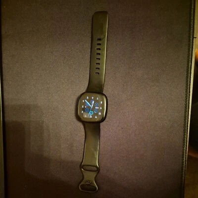 Fitbit Versa 3 Activity Tracker - Black/Black Aluminum - Image 1 of 3