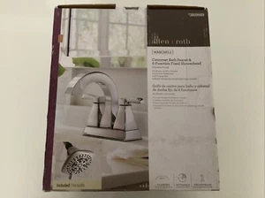Allen + Roth Marchele Badspüle Wasserhahn + Popup Ablauf + Duschkopf CHROM - Bild 1 von 2