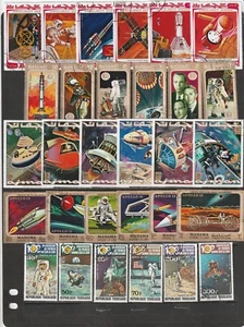 SPACE = 5 Scans = 6 S/S's, 20 Complete Sets, 13 mint not hinged Russian singles - Picture 1 of 5