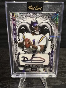 2024 Wild Card 7 Card Studs Jokers Wild DAUNTE CULPEPPER 1/1 Auto - Picture 1 of 2
