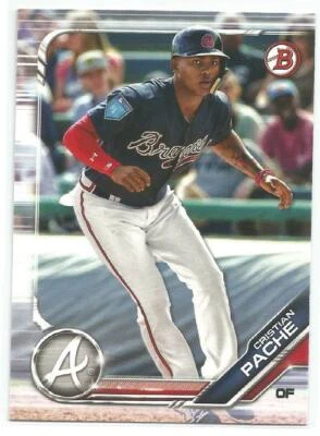 Cristian Pache Atlanta Braves 2019 Bowman Baseball Prospects Card - Image 1 of 3