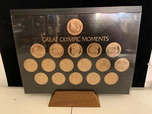 FRANKLIN MINT COCA COLA US OLYMPICS SET Great Olympic Moments 1972 Japan - Picture 1 of 3