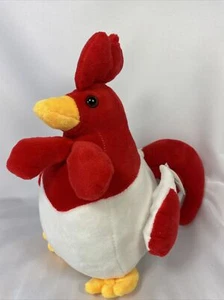 Plush Rooster 11" Red white NWT  Columbia Slimming Bear soft - Picture 1 of 12