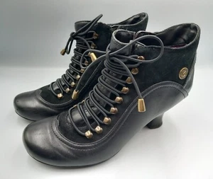 Hush Puppies Vivianna Black Size UK 4 EU 37 Wide Fit Victorian Ankle Boots - Picture 1 of 5