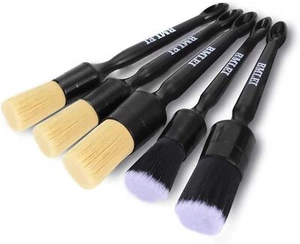 5pcs Car Detailing Brushes Set, Boars Hair Auto Detail Brush Kit No... - Picture 1 of 6