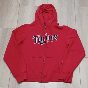 Minnesota Twins Soft as a Grape Branded Hooded Red Sweatshirt LARGE - Picture 1 of 5