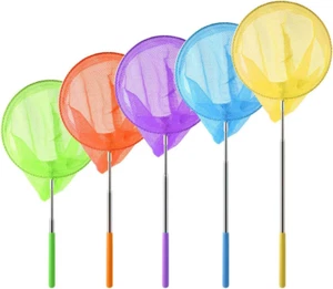 5 Pack Telescopic Butterfly Nets, Extendable 14.6-33.4", Outdoor Insect Catching - Picture 1 of 12