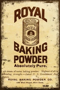 Baking Powder Advert Vintage Style Aged Look New Metal Sign Plaque, Kitchen Bake - Picture 1 of 5