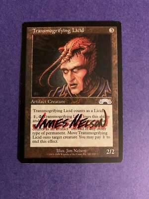 MTG Magic Transmogrifying Licid Signed Artist Proof x1 Exodus Jim Nelson - Image 1 of 2