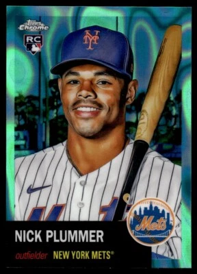 2022 Topps Chrome Platinum Aqua Lava Nick Plummer /299 New York Mets #82 - Image 1 of 2