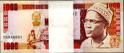 1990 Guinea Bissau 1000 Pesos Bundle Uncirculated 100 Notes Cover