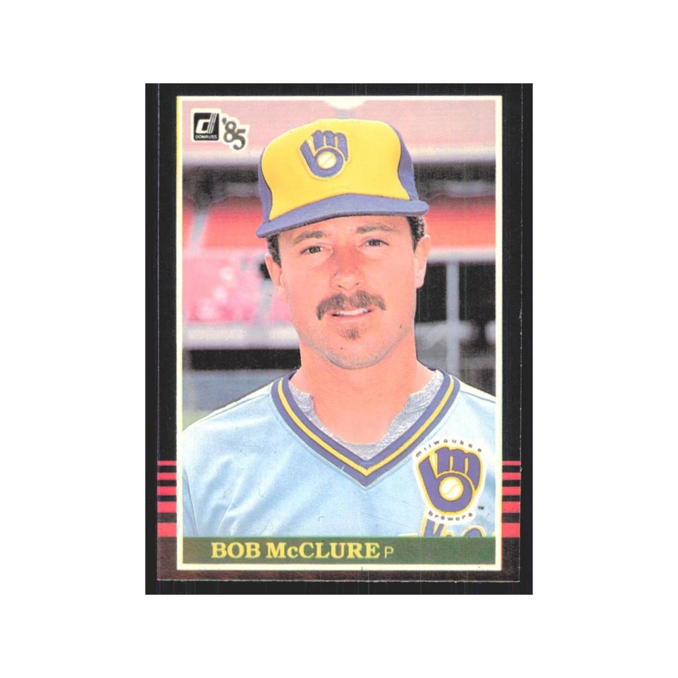 1985 Donruss Bob McClure Brewers #536 - Image 1 of 3