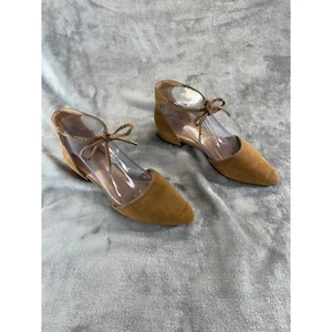 Franco Sarto womens shoes 7.5 brown lace ballet style shoes Sybil pre owned - Picture 1 of 19