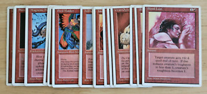 Magic The Gathering - Fourth Edition Lot of 26 Red Cards Lightly Played