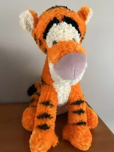 Disneyland Walt Disney World Winnie Pooh shaggy Tigger Plush Tiger 14" sitting - Picture 1 of 7