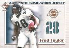 Fred Taylor 2002 Pacific Private Stock Game Used Jersey Number Master Proof 1/1