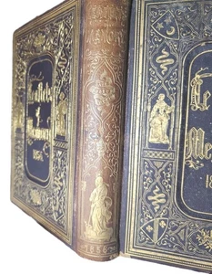 Leaflets of Memory: an Illuminated Annual 1855 Antique Leather Gift Book - Bild 1 von 19