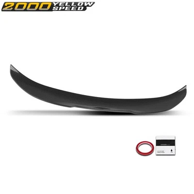 Fit For 06-11 BMW E90 3 Series 328i 335i Rear Spoiler Trunk Carbon Fiber Style - Image 1 of 4