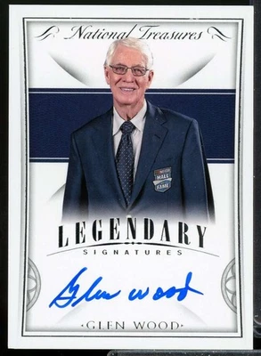 Glen Wood Card 2016 Panini National Treasures Legendary Signatures Silver #9  - Image 1 of 2