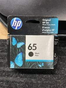 Genuine Hp 65 Black Noir Ink Cartridge , new old stock - Zdjęcie 1 z 2