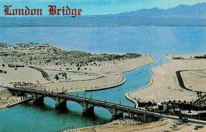 Postcard London Bridge Ariel View, Lake Havasu City, Arizona AZ Vintage - Picture 1 of 2