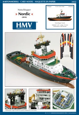 Kartonmodell Notschlepper Nordic 1:250 HMV Hamburger Modellbaubogen Verlag - Bild 1 von 4