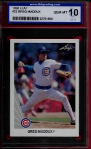 1990 Leaf #25 Greg Maddux ISA 10 $$ $$$  Sharp Card - Picture 1 of 2