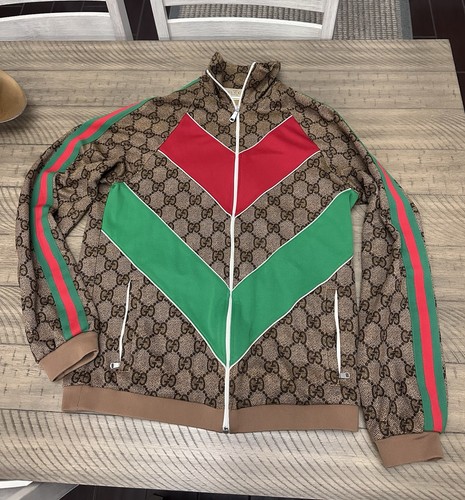 Giacca da pista Gucci stampa monogramma taglia grande