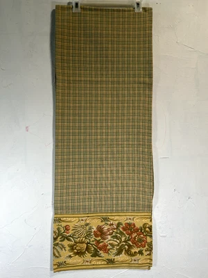 April Cornell Table Runner 71-in by 13.5-in Heritage Runner Straw Plaid Floral - Image 1 of 4