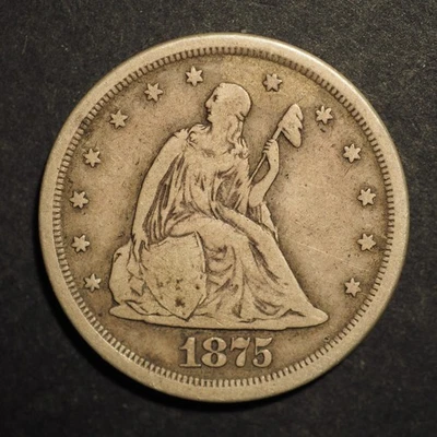 1875 *S* SEATED LIBERTY TWENTY CENT **NICE COIN!** FREE SHIPPING! M8539 - Image 1 of 2