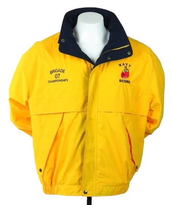 Chaqueta Para Hombre L Amarilla Azul Marino Boxeo Danforth Brigade 07 Campeonatos Tri Montaña Foto 1 de 4