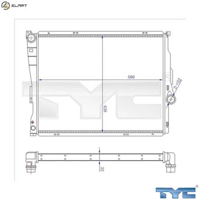 RADIATOR ENGINE COOLING 703-0006-R FOR BMW Z4/E86/Roadster/E85 N42B18A N46B18 - Image 1 of 4