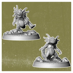 Lizards (set of 2) | Wild Wasteland | Vermillion | D&D Wargaming 3D Printed Mini - Picture 1 of 1