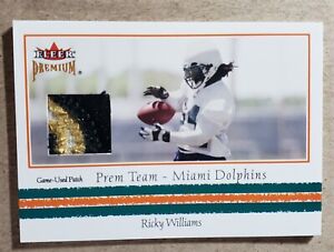 2002 Fleer Premium Prem Team Ricky Williams Game Used Patch /100 Dolphins Saints