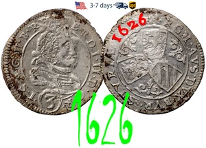 Austria 3 Kreuzer 1626 Ferdinand II, Silver Coin #13965 - Picture 1 of 3