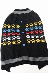 Vibrant Life Paw print cardigan dog sweater L - Picture 1 of 5
