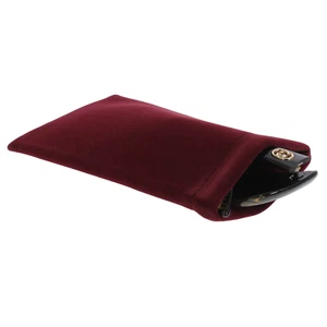 Einstecketui Brillenetui Stecketui Velour Brillen Etui Brillentasche in Weinrot - Bild 1 von 10