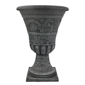 Paar hohe Urnen in Steinoptik 40 cm große Pflanzgefäße für Garten, Terrasse & Haustür - Bild 1 von 36