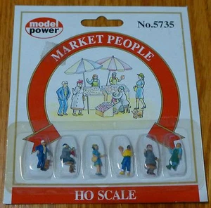 Model Power #5735 Pedestrians pkg(6) -- Market People - Picture 1 of 1